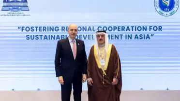TBMM Başkanı Numan Kurtulmuş, Azerbaycan'da Bahreyn ve Sri Lanka Meclis Başkanları ile görüştü