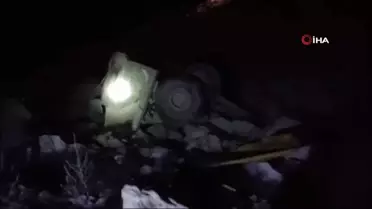 Mermer ocağında kamyon devrildi: 1 işçi ağır yaralandı
