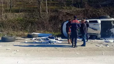 Ünye'de Kontrolden Çıkan Kamyonetin Kaza Yaptığı Olayda 1 Kişi Hayatını Kaybetti