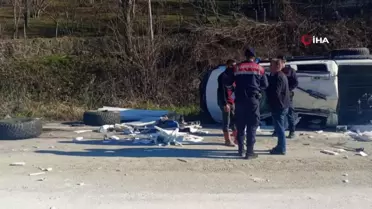 Ordu'da kamyonet takla attı: 1 ölü, 3 yaralı