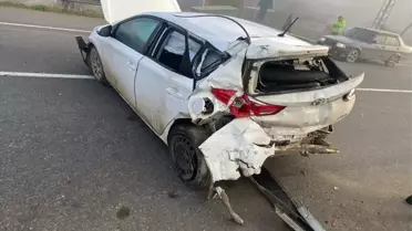 Samsun'da otomobil ile kamyon çarpıştı, 1 kişi yaralandı
