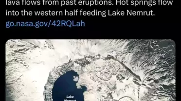 NASA Astronotlarından Nemrut Krater Gölü'ne Uzaydan Fotoğraf