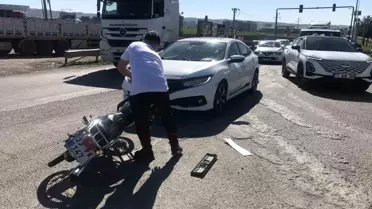 Batman'da otomobilin çarptığı motosiklet sürücüsü yaralandı