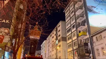 Eskişehir'de mahsur kalan kedi itfaiye ekiplerince kurtarıldı