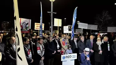 Konya'da AGD ve MGV Üyeleri İsrail'in Gazze'ye Saldırılarını Protesto Etti