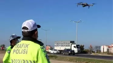 Bilecik'te Drone ile Yapılan Trafik Denetimlerinde Sürücülere 16 Bin 689 TL İdari Para Cezası Uygulandı