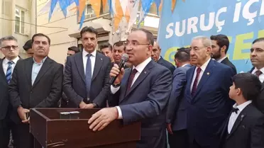 TBMM Başkanvekili Bekir Bozdağ, Suruç'ta seçim bürosu açılışına ve cami temel atma törenine katıldı