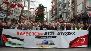 İsrail'in Gazze'ye yönelik saldırıları Kocaeli'de kınandı