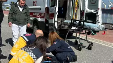 Samsun'da scooter ile sahilde gezerken düşen genç kız hastanelik oldu