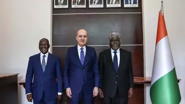 TBMM Başkanı Numan Kurtulmuş, Fildişi Sahili Başbakanı Robert Beugre Mambe ile Görüştü
