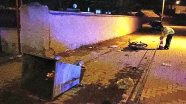 Konya'da motosiklet çöp konteynerine çarptı: 1 ölü, 1 yaralı