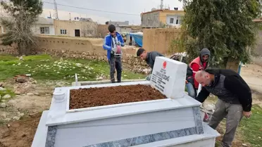 Mardin'deki şehit kabirlerinde bakım ve yenileme çalışması yapıldı
