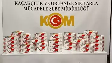 Samsun'da 14 bin 400 sahte bandrollü boş makaron ele geçirildi