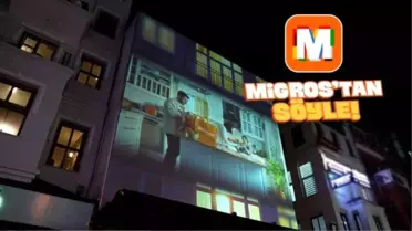 Migros, İstanbul Beşiktaş'ta dikkat çekici bir reklam kampanyası düzenledi