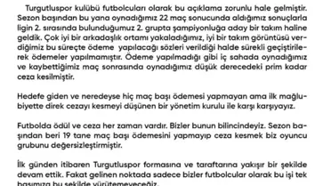 Turgutluspor Futbolcuları Antrenmanlara Çıkmama Kararı Aldı