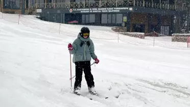 Ilgaz Dağı'ndaki Yurduntepe Kayak Merkezi'nde Kayak Sezonu Devam Ediyor