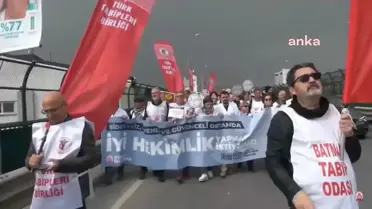 Sağlık Meslek Örgütleri 14 Mart Tıp Bayramı Haftası'nda Yürüyüş Gerçekleştirdi