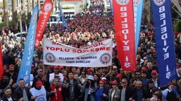 İzmir Büyükşehir Belediyesi'nde 6 bin işçi eyleme çıktı