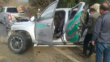 Muğla'da Orman İşletme Müdürlüğü aracının kaza yapması sonucu 3 kişi yaralandı