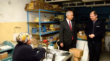 AK Parti Bilecik Belediye Başkan Adayı Mustafa Yaman, 1. OSB'deki Fabrikalara Ziyarette Bulundu