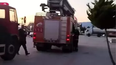Alanya'da park halindeki kamyon yangını söndürüldü