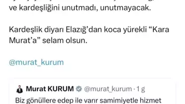 Elazığ Belediye Başkanı Şahin Şerifoğulları, İstanbul Büyükşehir Belediye Başkan Adayı Murat Kurum'a destek verdi
