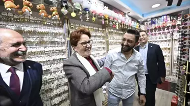Meral Akşener Gölbaşı'nda esnaf ziyaretleri gerçekleştirdi