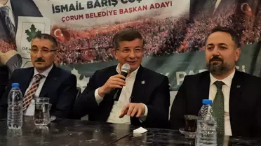 Ahmet Davutoğlu, Çorum'da seçim çalışmalarını sürdürdü