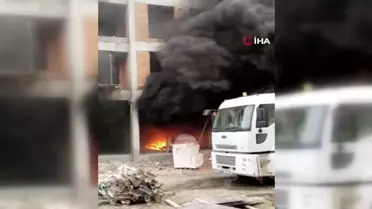 Kastamonu Abana'da İnşaat Halindeki Binada Yangın Çıktı