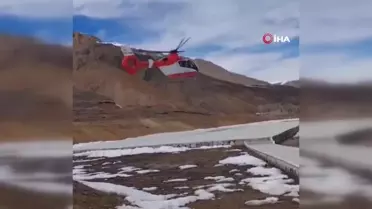 16 yaşındaki hasta için ambulans helikopter havalandı