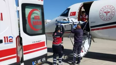 Mardin'de böbrek rahatsızlığı bulunan bebek ambulans uçakla Ankara'ya nakledildi