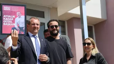 CHP'den Ayvalık Belediye Başkanlığına yeniden seçilen Mesut Ergin mazbatasını aldı