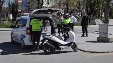 Keşan'da motosiklet denetimlerinde 8 sürücüye ceza kesildi