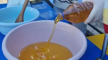 Giresun'un Çanakçı ilçesinde anaokulu öğrencileri atık yağdan sabun üretti