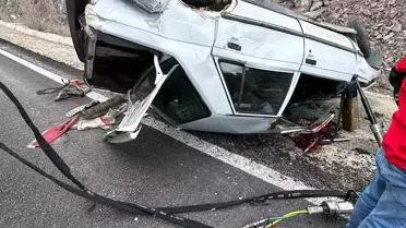 Gümüşhane'de Otomobil Takla Attı: 1 Ölü, 1 Yaralı