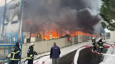 Tekirdağ Ergene'deki Fabrikada Yangın Çıktı