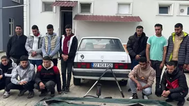 Edirne'de 15 düzensiz göçmen yakalandı
