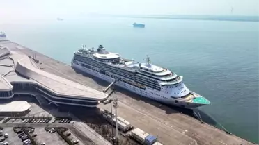 Tianjin'de Serenade of the Seas kruvaziyer gemisi ağırlanıyor