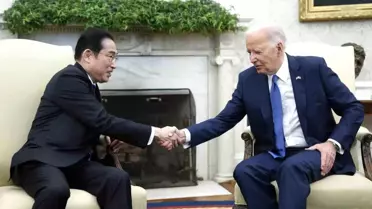 ABD Başkanı Joe Biden ile Japonya Başbakanı Fumio Kishida Beyaz Saray'da buluştu