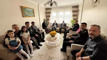 İskilip Kaymakamı Ramazan Polat, şehit ailelerini ve gazileri ziyaret etti