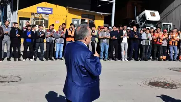 Talas Belediye Başkanı Mustafa Yalçın, Personelle Bayramlaştı