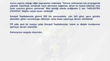 Bitlis Valiliği ve Emniyet Genel Müdürlüğü, sosyal medyada terörle mücadele faaliyetlerini hedef alan polis memuru hakkında açıklama yaptı