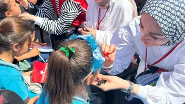 Gaziantep'te konteyner kentteki çocuklar için 23 Nisan etkinlikleri düzenlendi