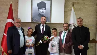 23 Nisan'da Beylikova Belediye Başkanı öğrencilere koltuğunu devretti