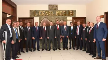 Gümüşhane Valisi Alper Tanrısever, İl Genel Meclisi Başkanı Eşref Balki'yi ziyaret etti