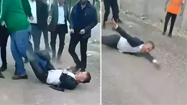 AK Partili meclis üyesi kendini yere atarak 'bana saldırıyorlar' diye bağırmaya başladı