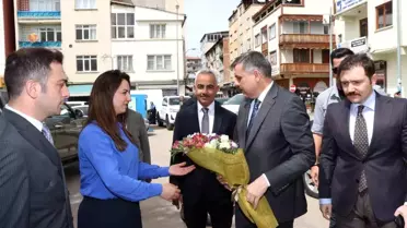Erzurum Valisi Mustafa Çiftçi, Oltu Belediye Başkanı Adem Çelebi'yi ziyaret etti