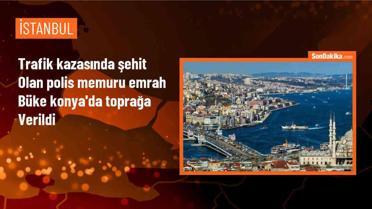 İstanbul'da trafik kazasında şehit olan polis memuru Konya'da son yolculuğuna uğurlandı