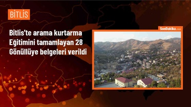 Hizan Arama Kurtarma Eğitimlerini Tamamlayan Gönüllülere Belgeler Verildi