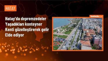 Depremzedeler, Hatay'da istihdam edilerek konteyner kentleri güzelleştiriyor